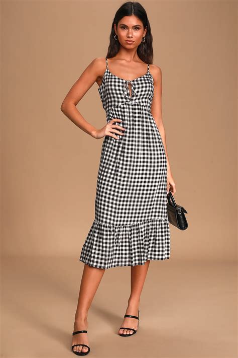 prada black and white gingham dress|prada style dresses.